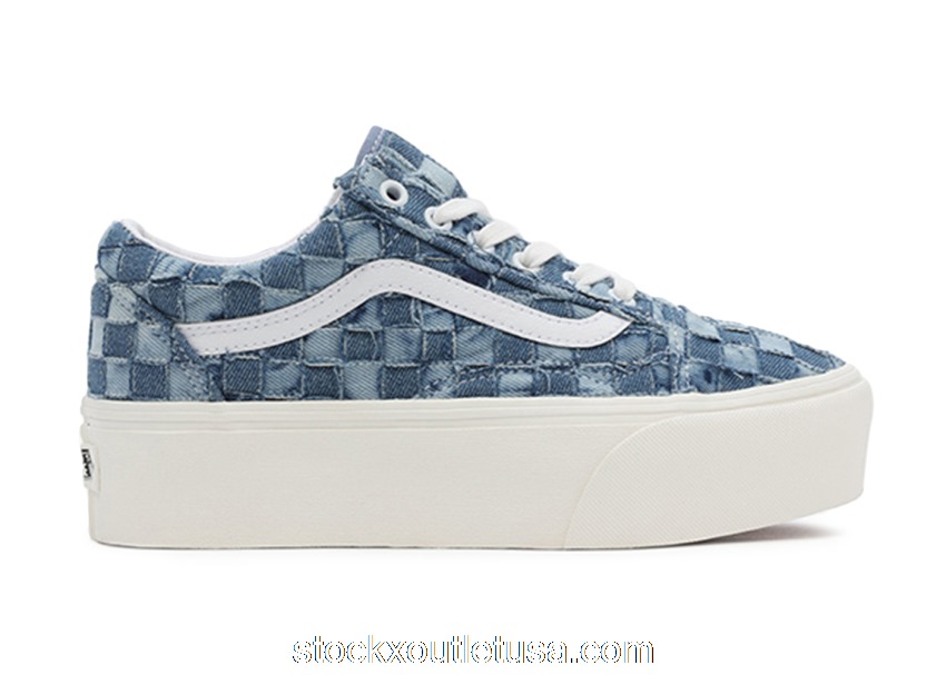 Outlet Vans Woven Old Skool Stackform Denim Multi (W) VN0A7Q5MB6A