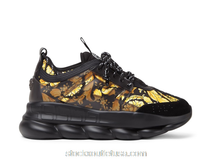 Outlet Versace Chain Reaction Central Greek Key Print Black DSU7071-E1A02711_2Y090