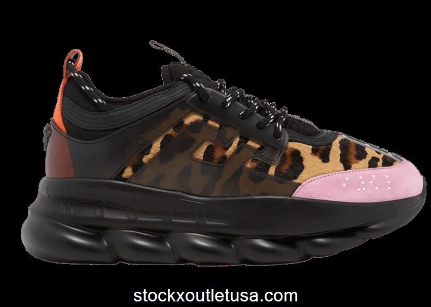 Outlet Versace Chain Reaction Pony Hair Leopard DSU7071E-DCRCAG_KLSMN