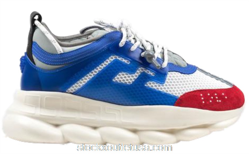 Outlet Versace Chain Reaction White Blue Red DSU7071E-D7CTG_DWA2R