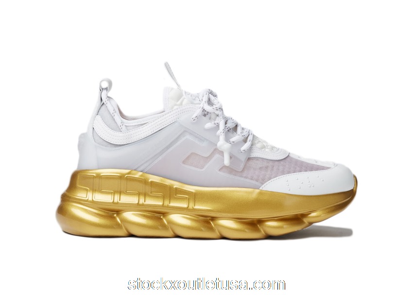 Outlet Versace Chain Reaction White Gold Sole DSU7071E-D9TCG_D01O