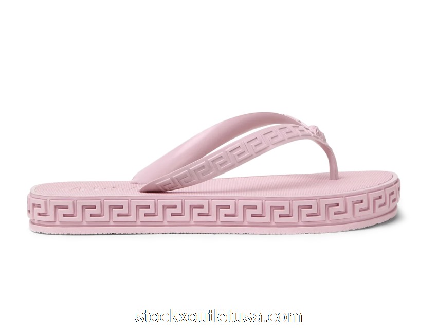 Outlet Versace Greca Flip Flops Light Pink (W) 1003737-1A02753_1PB90