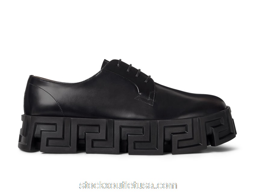 Outlet Versace Greca Labrynth Lace-Up Black 1000771-D9VAC_1B000