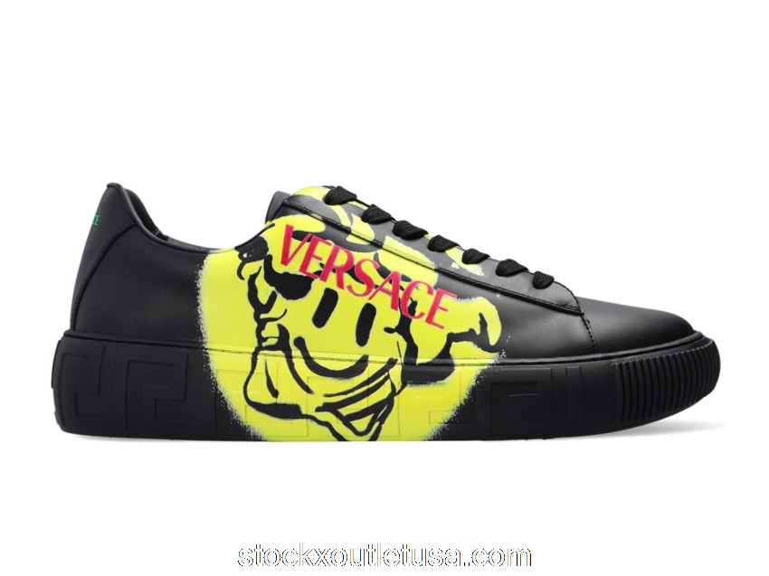 Outlet Versace Medusa Greca Low Smiling Medusa Black Green Pink DSU8404-1A01998_2B670