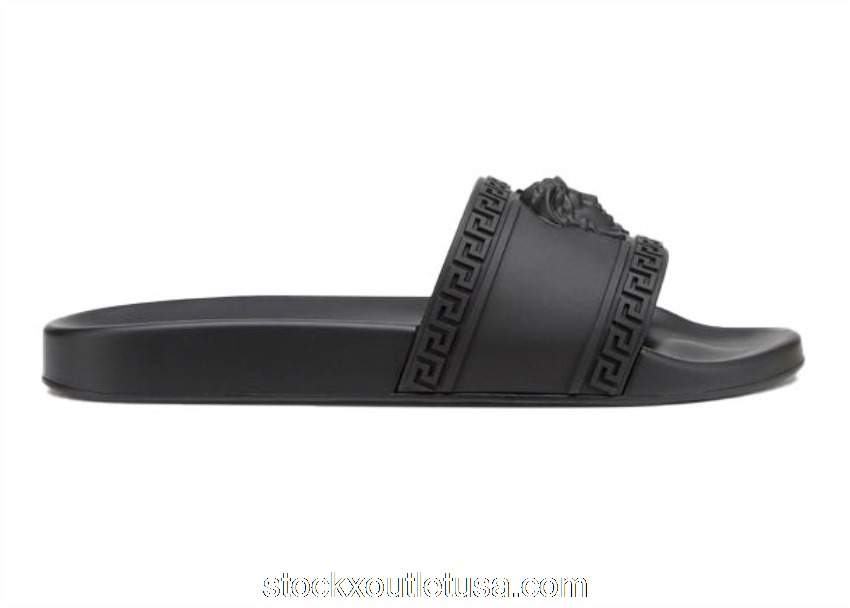 Outlet Versace Palazzo Slides Black DSU5883-DGO9G_D41