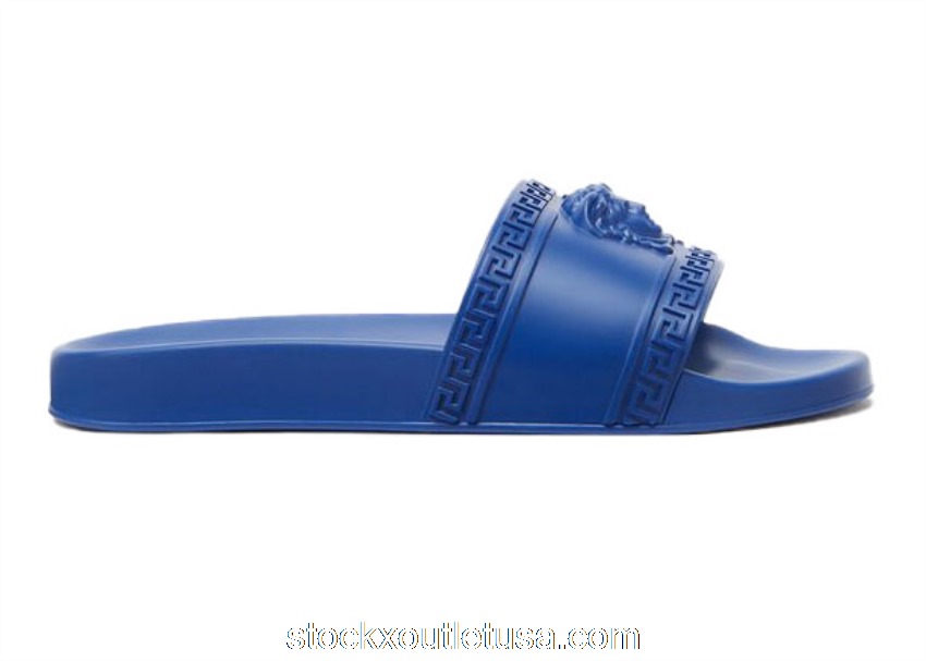 Outlet Versace Palazzo Slides Blue DSU5883-DGO9G_1U280