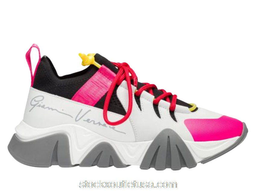 Outlet Versace Squalo Knit White Black Pink (W) DST226G-DCL4_DWNF