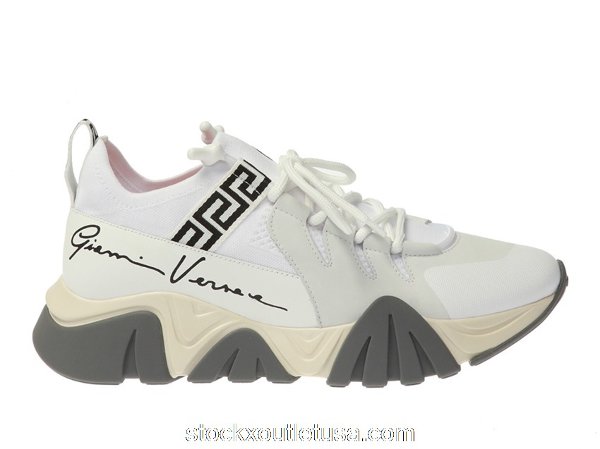 Outlet Versace Squalo Knit White Grey DSU8007-DCL5G_D0141
