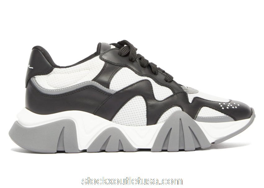Outlet Versace Squalo White Black Mesh
