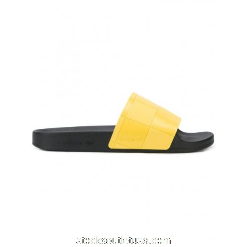 Outlet adidas Adilette Checkerboard Raf Simons Black Yellow B22529