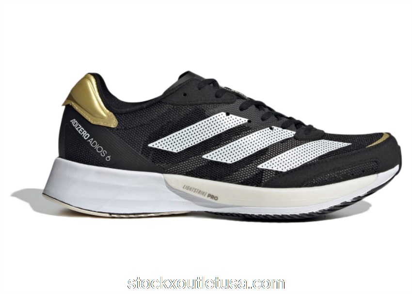 Outlet adidas Adizero Adios 6 Black Gold Metallic (W) H67511