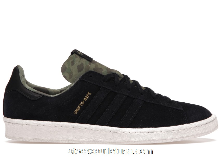 Outlet adidas Campus 80s Undefeated x Bape Black Q34750