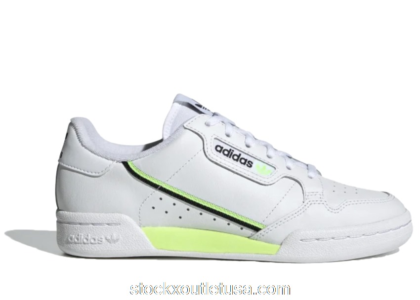 Outlet adidas Continental 80 Cloud White Signal Green (GS) EG6820