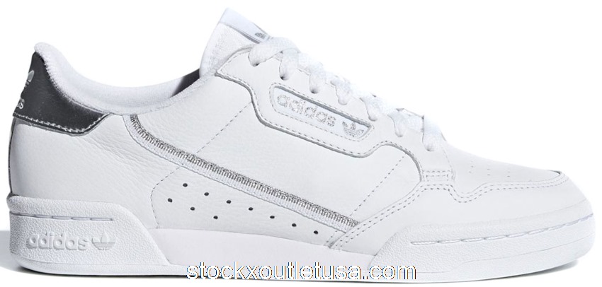 Outlet adidas Continental 80 Cloud White Silver Metallic (W) EE8925