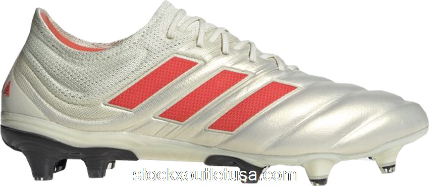 Outlet adidas Copa 19.1 Firm Ground Cleat Off White Solar Red BB9185