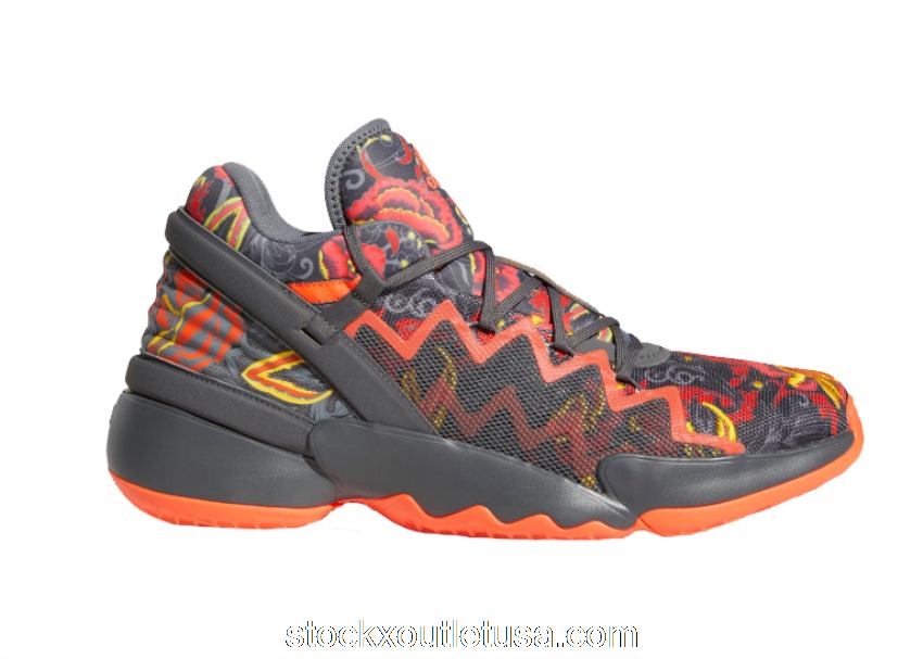 Outlet adidas D.O.N. Issue #2 Floral Grey Solar Red FX7432