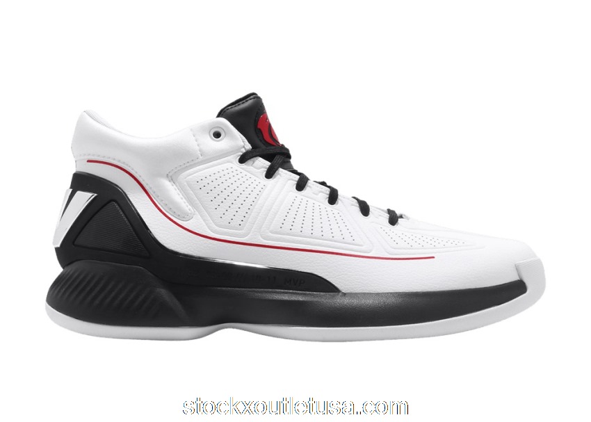Outlet adidas D Rose 10 White Black Red EH2369