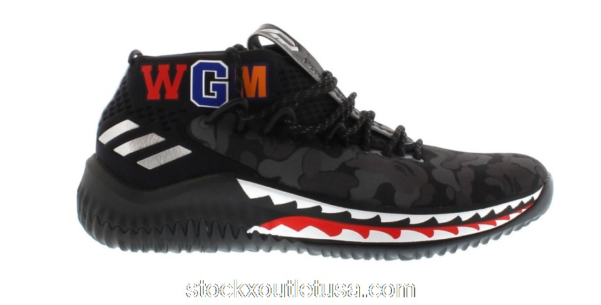 Outlet adidas Dame 4 A Bathing Ape Black AP9975