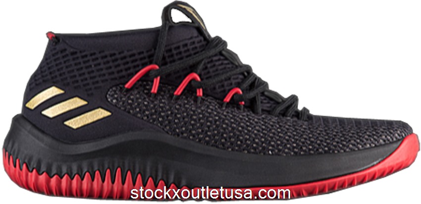 Outlet adidas Dame 4 Black Gold Scarlet CQ1422
