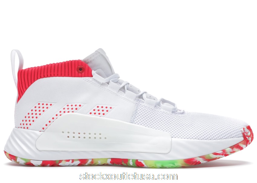 Outlet adidas Dame 5 White Multi BB9312