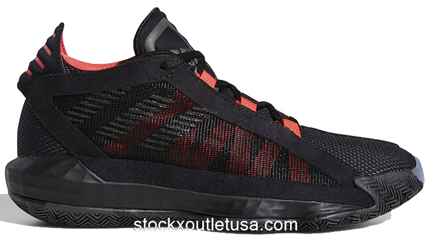 Outlet adidas Dame 6 Black Red (Youth) EH2791