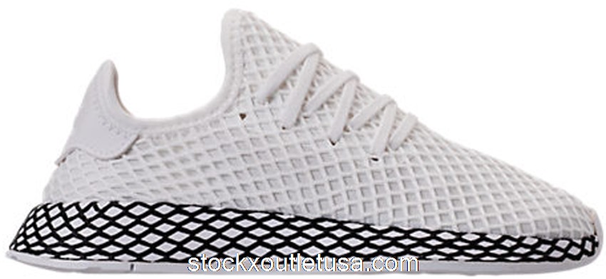 Outlet adidas Deerupt Cloud White Core Black (Youth) AQ1790
