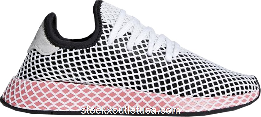 Outlet adidas Deerupt Core Black Chalk Pink (W) CQ2909