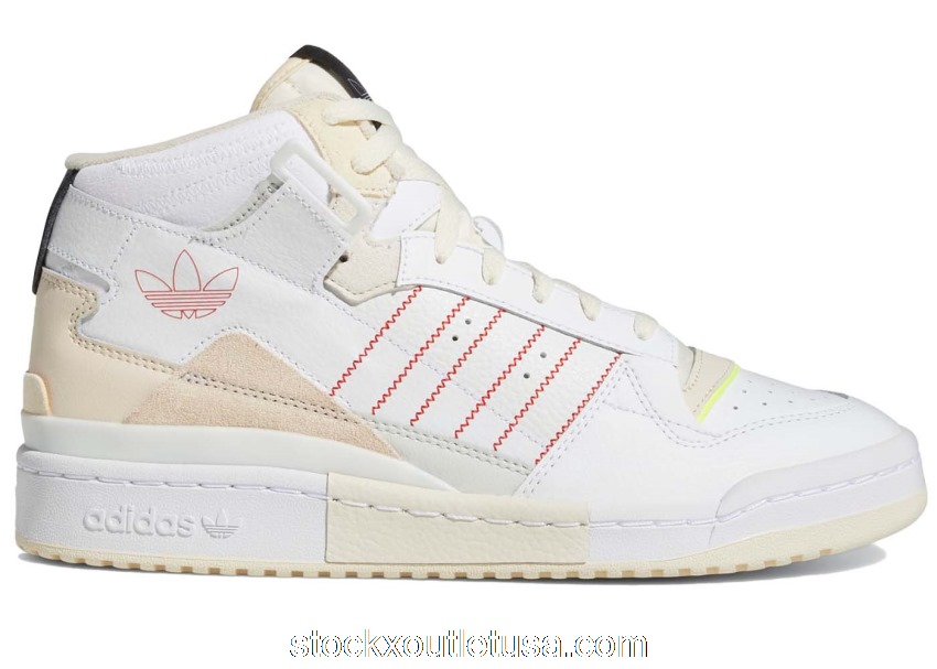 Outlet adidas Forum Exhibit Mid White Beige Red GZ0946