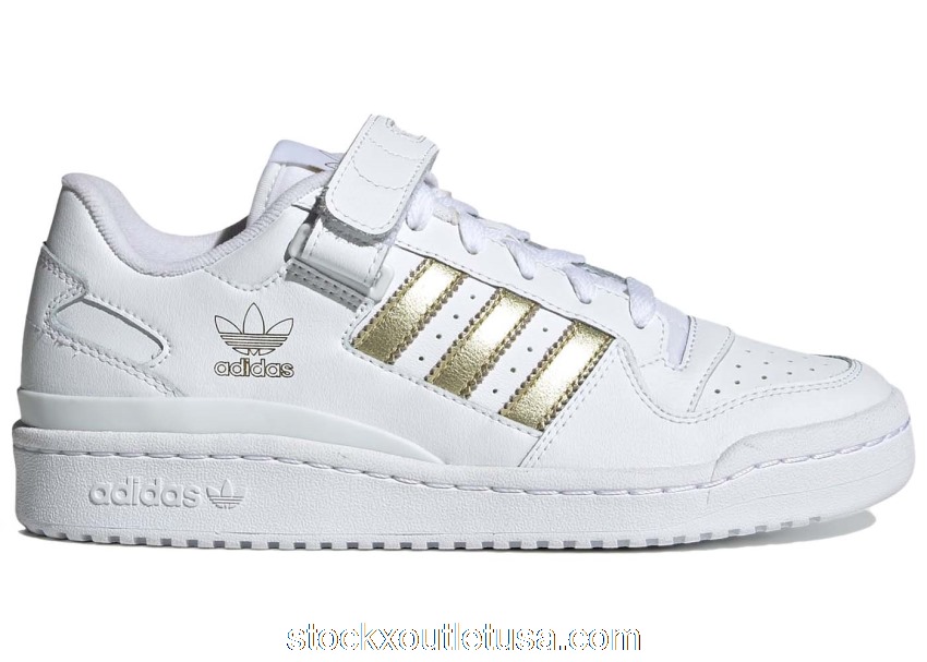 Outlet adidas Forum Low Cloud White Gold Metallic (W) H05108