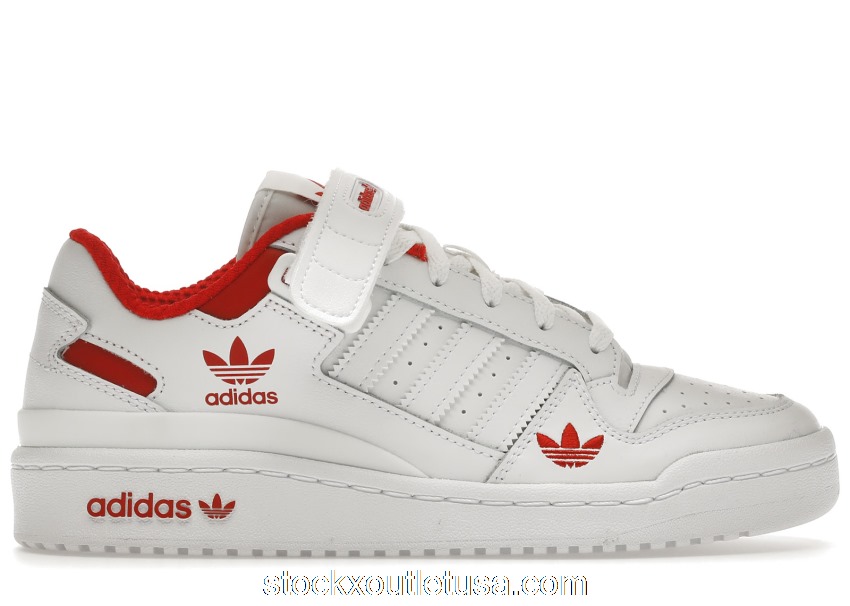 Outlet adidas Forum Low Cloud White Red H01674