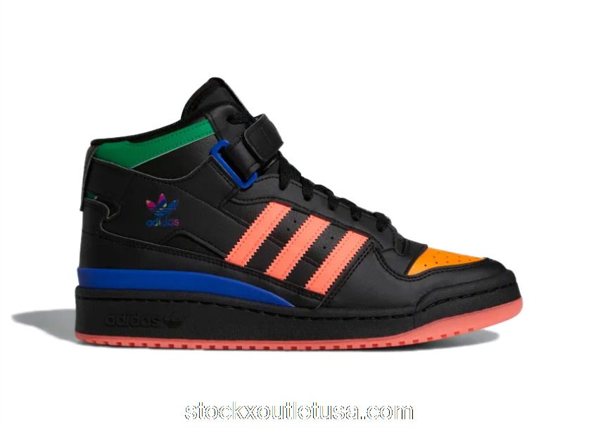 Outlet adidas Forum Mid Core Black Multicolor GW1622