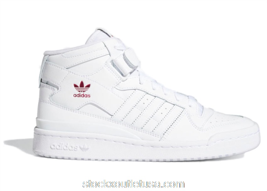 Outlet adidas Forum Mid White Shock Pink (W) G57984