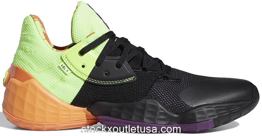 Outlet adidas Harden Vol. 4 Black Green Orange FV4713