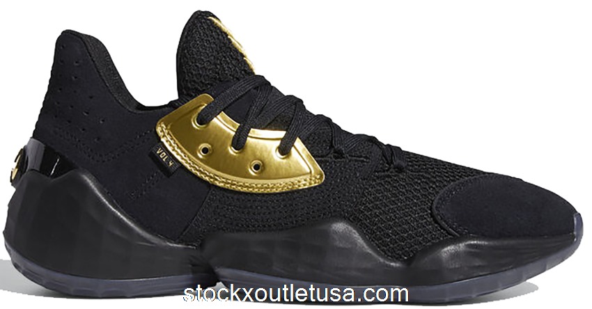 Outlet adidas Harden Vol. 4 Core Black Gold Metallic EF8648