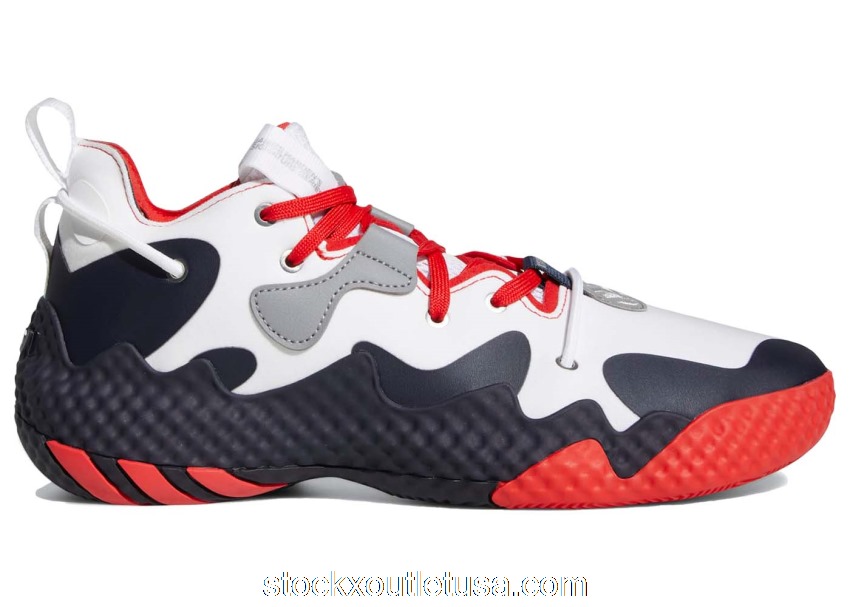 Outlet adidas Harden Vol. 6 White Vivid Red GV9081
