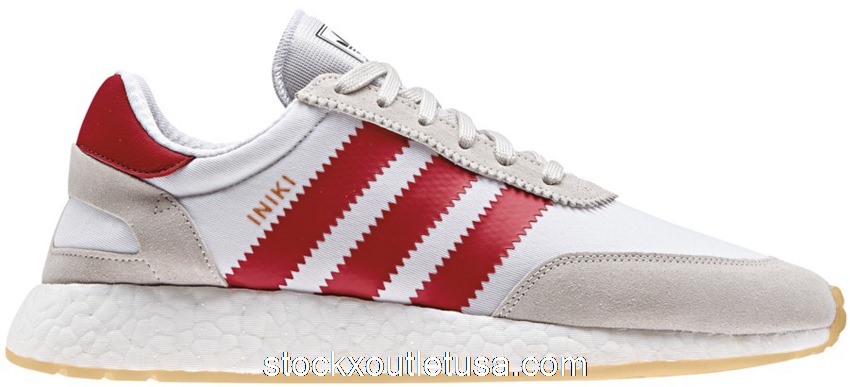 Outlet adidas Iniki Runner White Red Gum BY9723