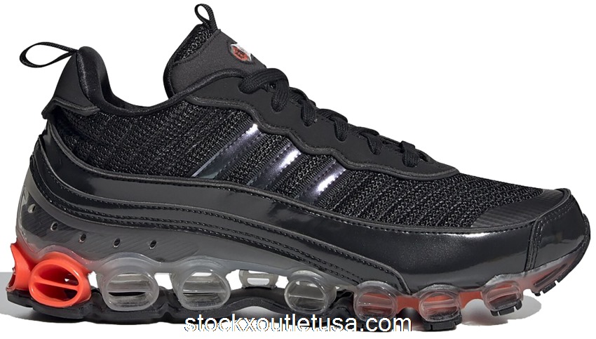 Outlet adidas Microbounce T1 Core Black Solar Red EF4881