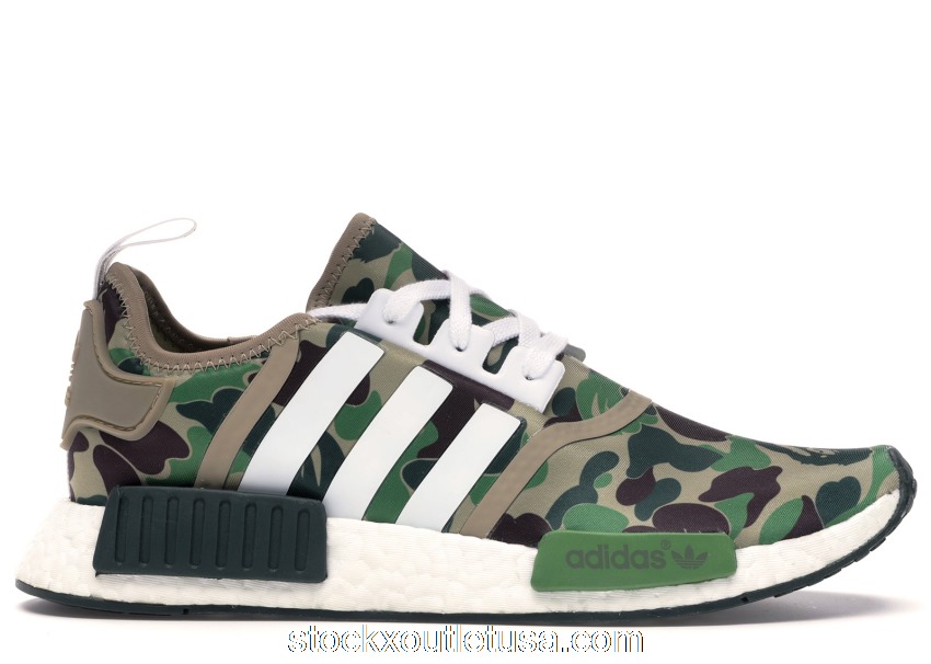 Outlet adidas NMD R1 Bape Olive Camo BA7326