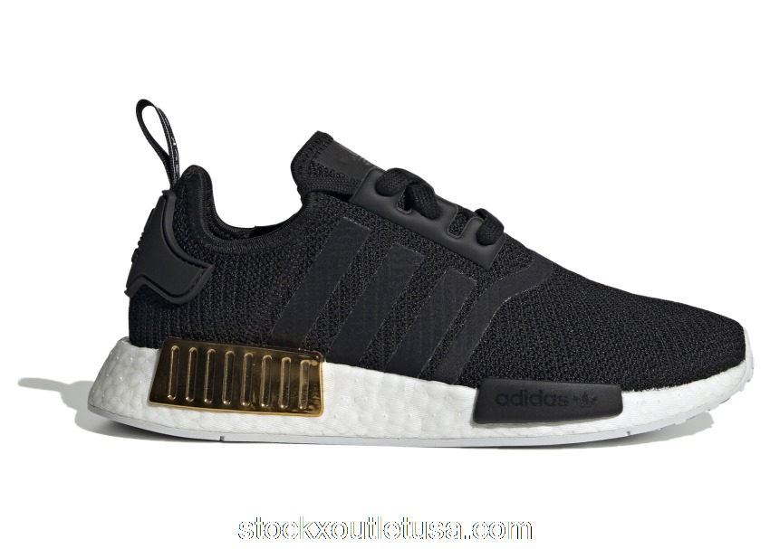 Outlet adidas NMD R1 Black Gold Metallic (W) EG6702