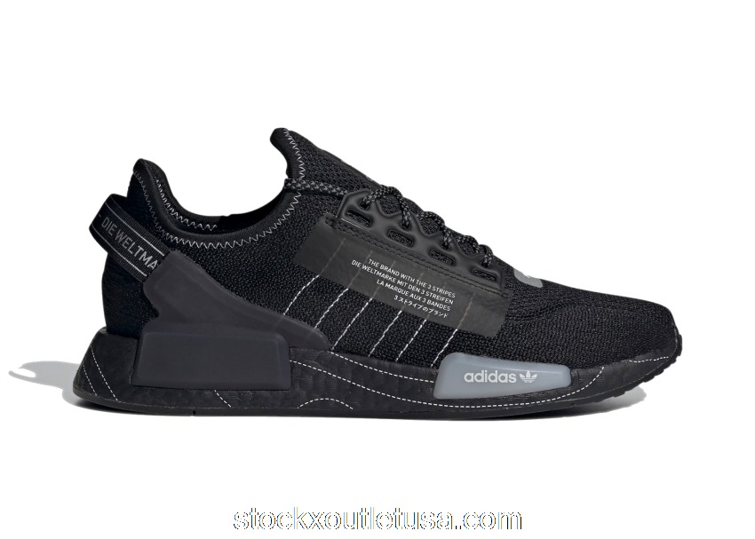 Outlet adidas NMD R1 Black White Stitch GX0540