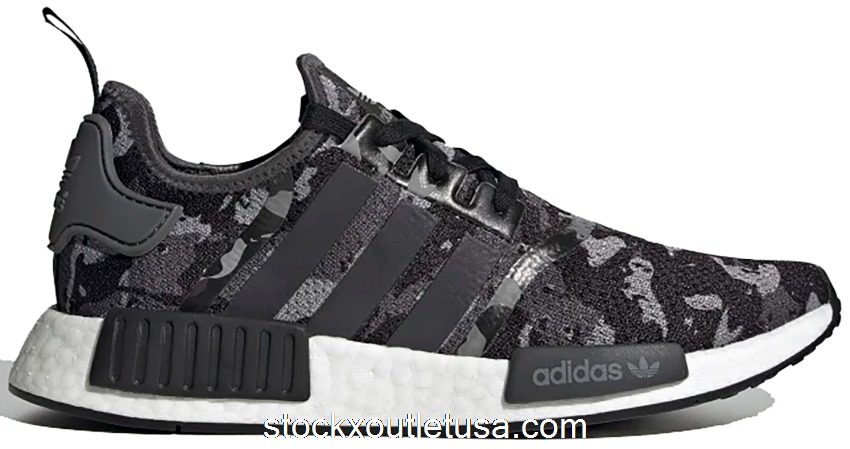 Outlet adidas NMD R1 Camo Grey Black FZ0077