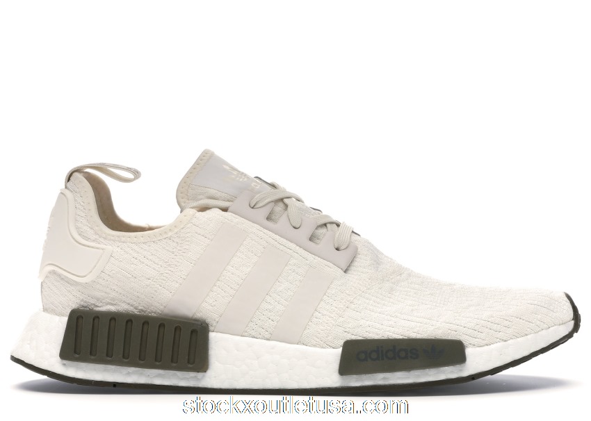 Outlet adidas NMD R1 Chalk White Trace Olive CQ0758