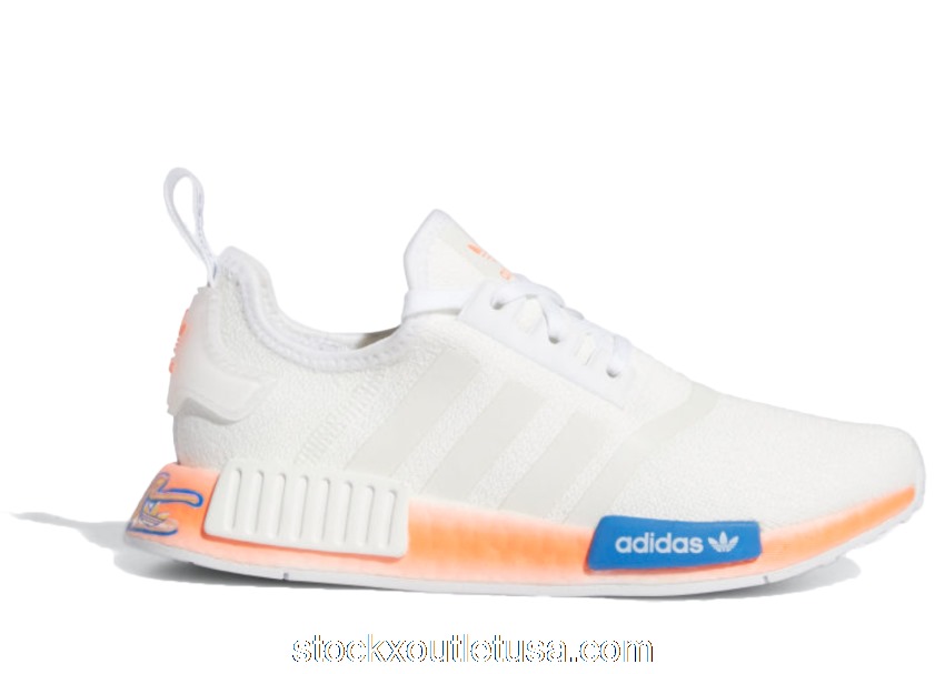 Outlet adidas NMD R1 Cloud White Signal Coral (GS) FV7854