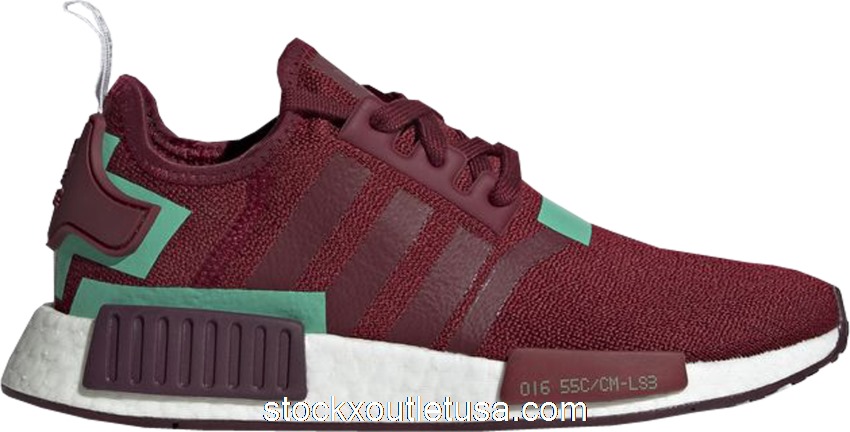 Outlet adidas NMD R1 Collegiate Burgundy Hi Res Green (W) BD8007