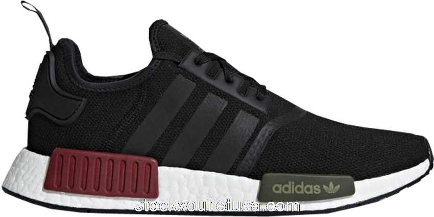 Outlet adidas NMD R1 Core Black Collegiate Burgundy BB7791