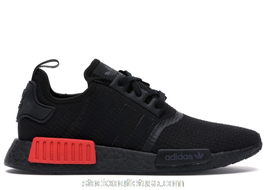 Outlet adidas NMD R1 Core Black Lush Red B37618