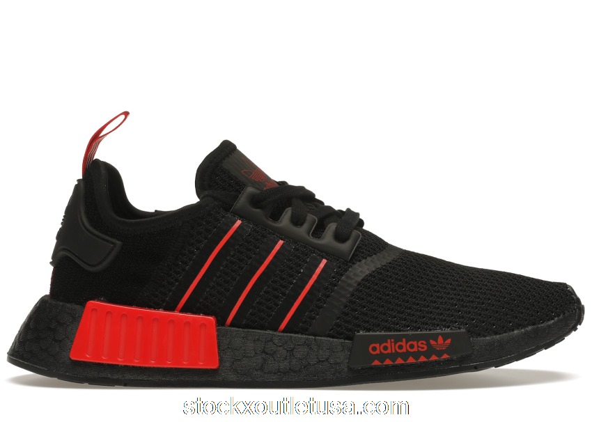 Outlet adidas NMD R1 Core Black Red GV8422