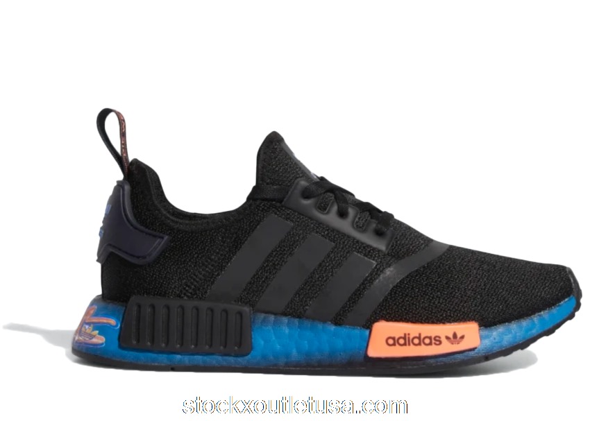 Outlet adidas NMD R1 Core Black Signal Coral (GS) FV8525