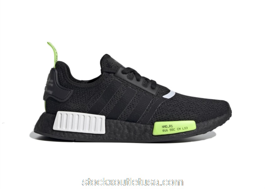 Outlet adidas NMD_R1 Core Black Signal Green EF4268