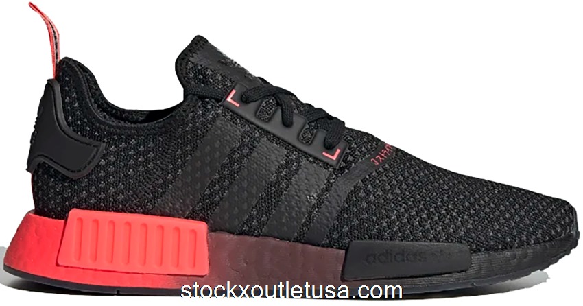 Outlet adidas NMD R1 Core Black Signal Pink FV1738